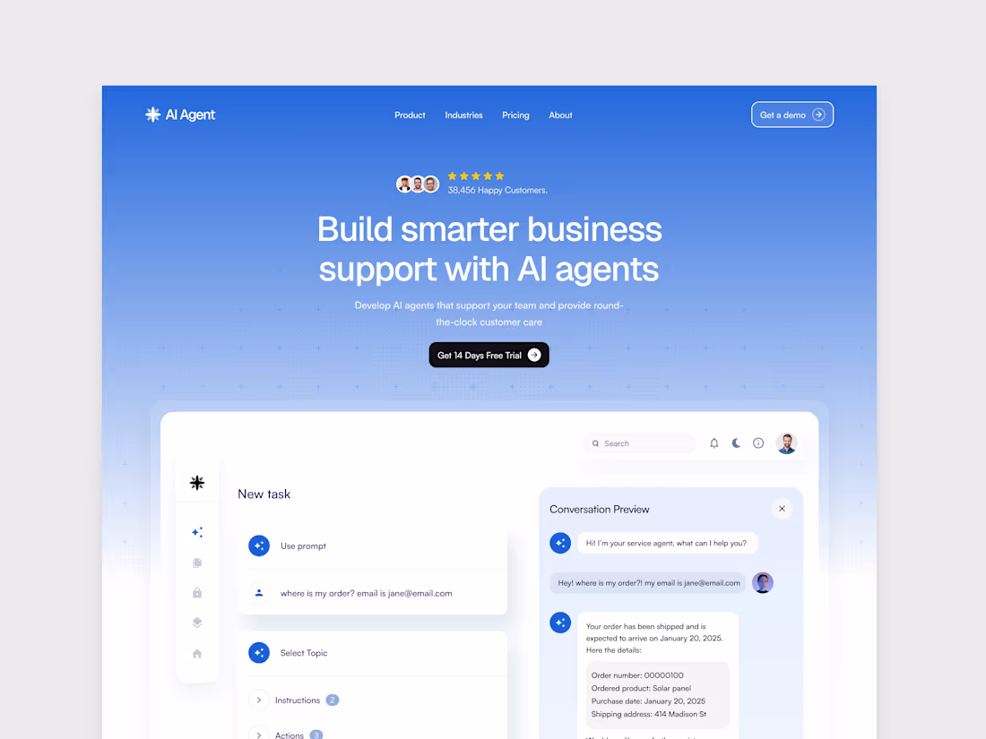 Cover image for AI Agents – Landing Page Concept