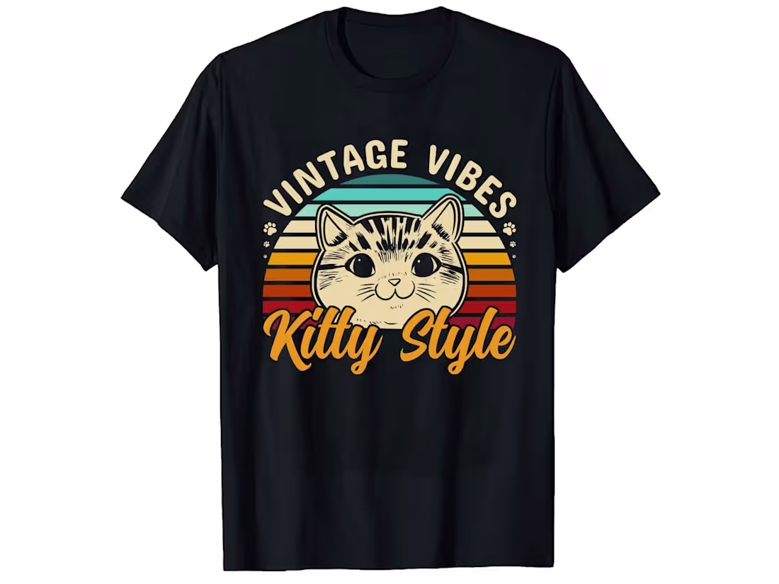 Cover image for Vintage and retro cat t shirt design