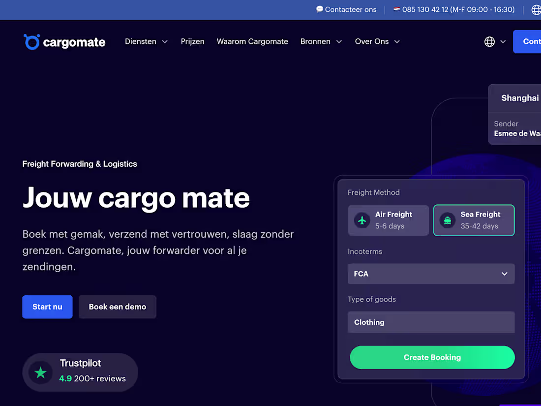 Cover image for Freight Forwarder Nederland | Luchtvracht en Zeevracht | Cargom…