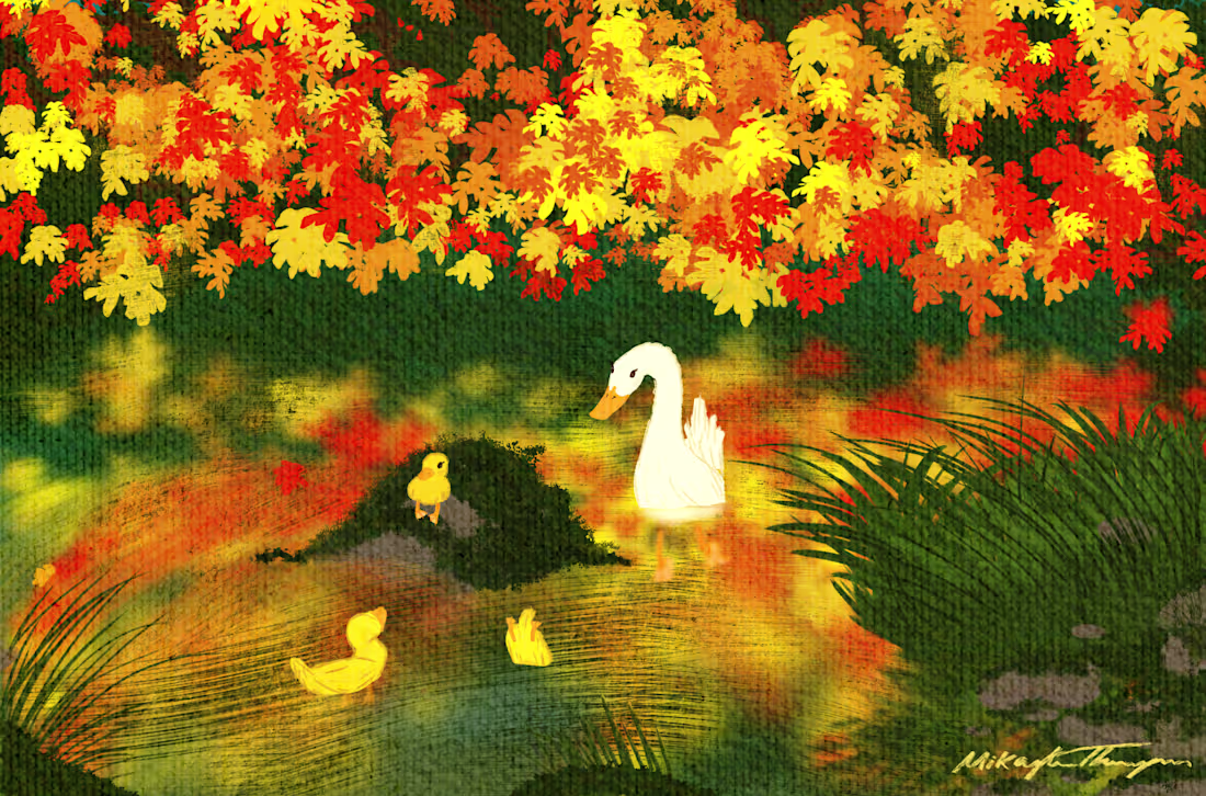 Cover image for "Ducklings In The Autumn" by Mikayla Thompson