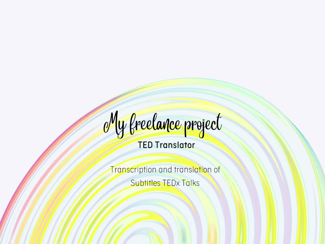 Cover image for TEDx Talks Translations - Subtitles