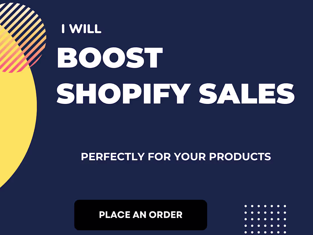 Cover image for I will boost shopify sales, ecommerce shopify marketing sales