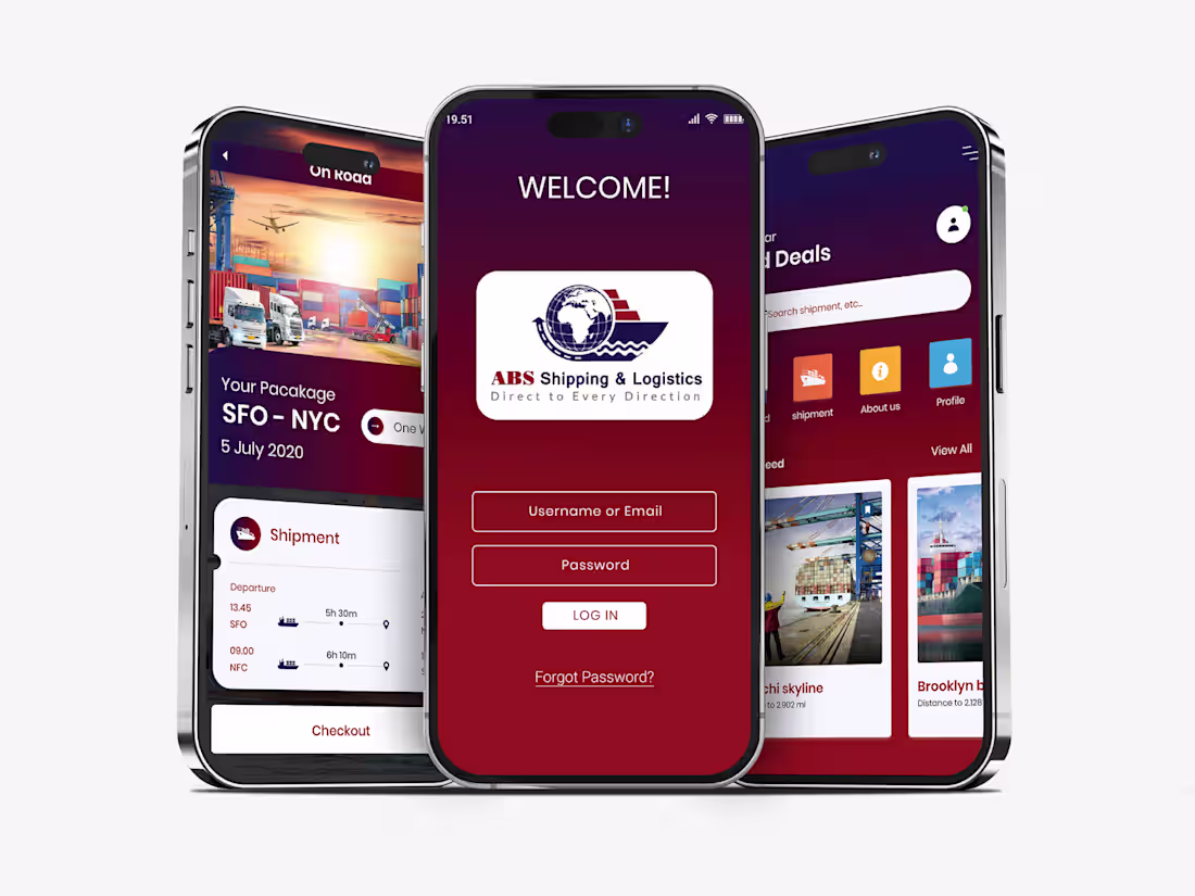 Cover image for ABS Shipping & Logistics Ui Design