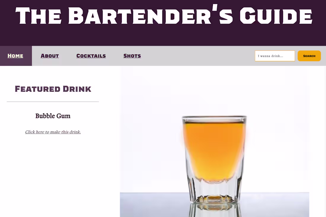 Cover image for Bartender's Guide