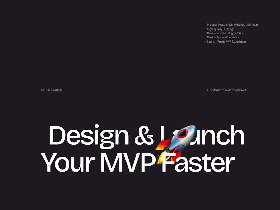 Cover image for 🚀 MVP Product Design & Launch for Startups