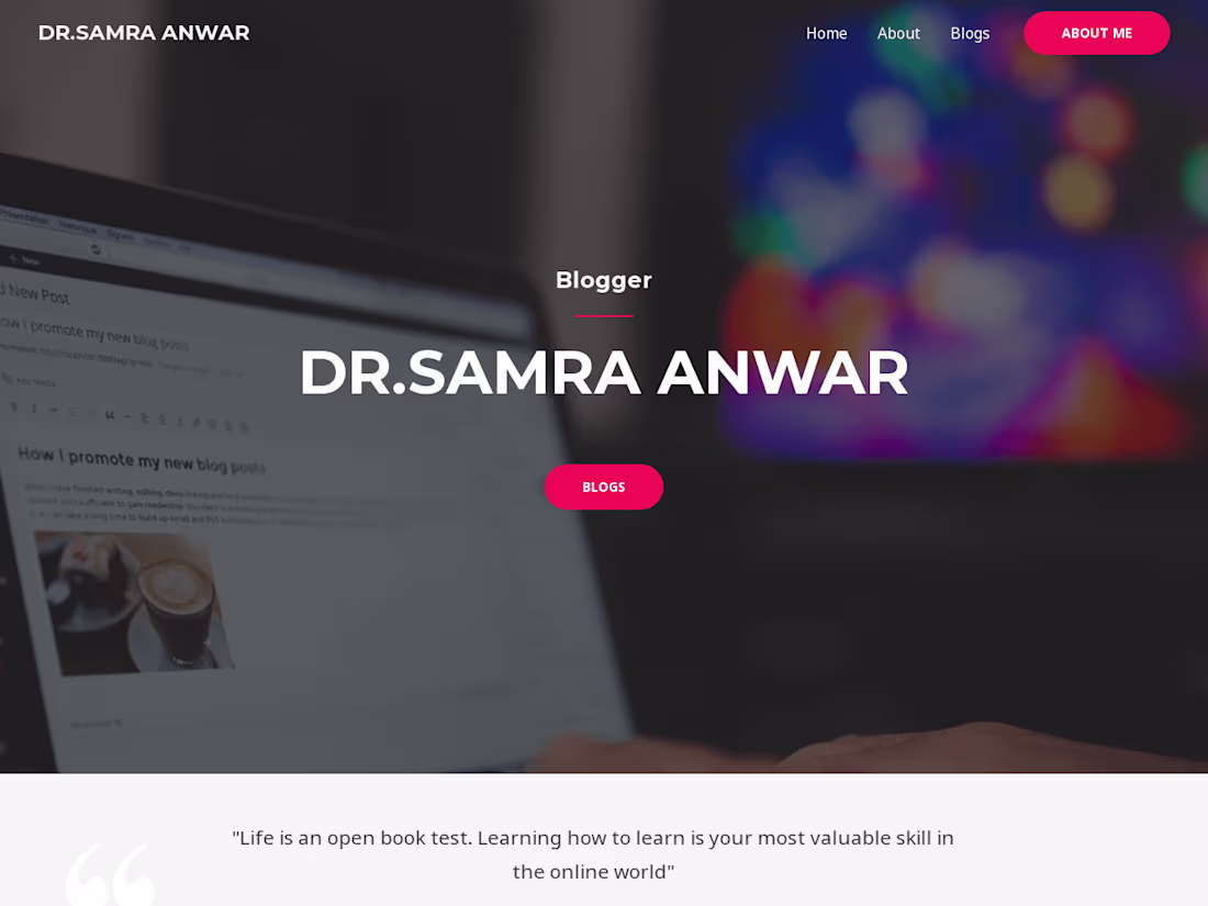 Cover image for Dr.Samra Anwar Blog