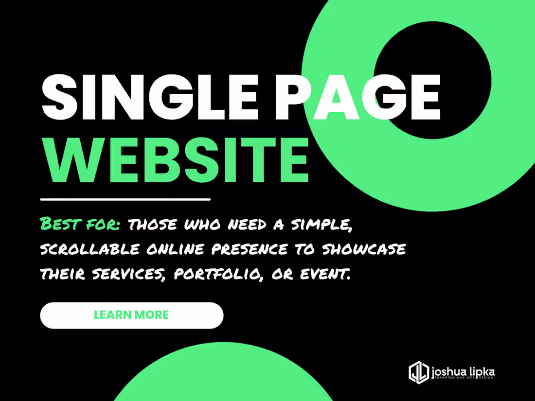 Cover image for Single Page Website Design (Squarespace or Carrd)