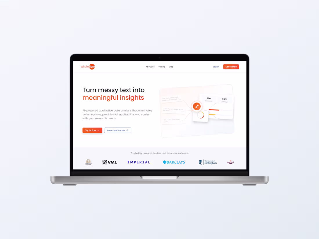Cover image for Qualitative Insights SaaS — UX/UI Case Study