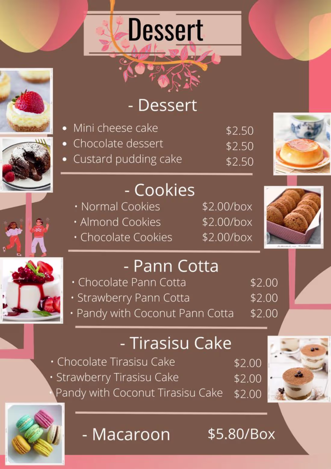 Cover image for Brownie dessert Menu