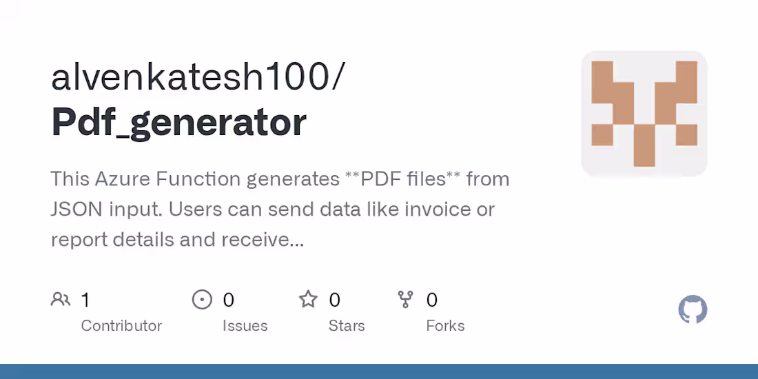 Cover image for Azure Function: PDF Generator