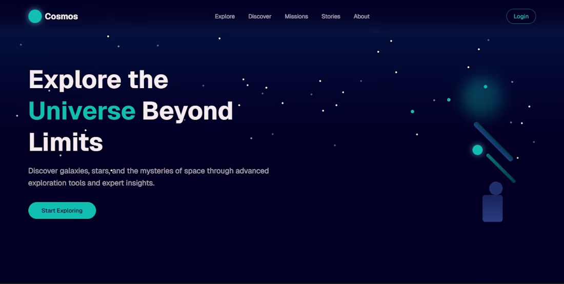 Cover image for Astronomy Landing Page
An immersive, modern