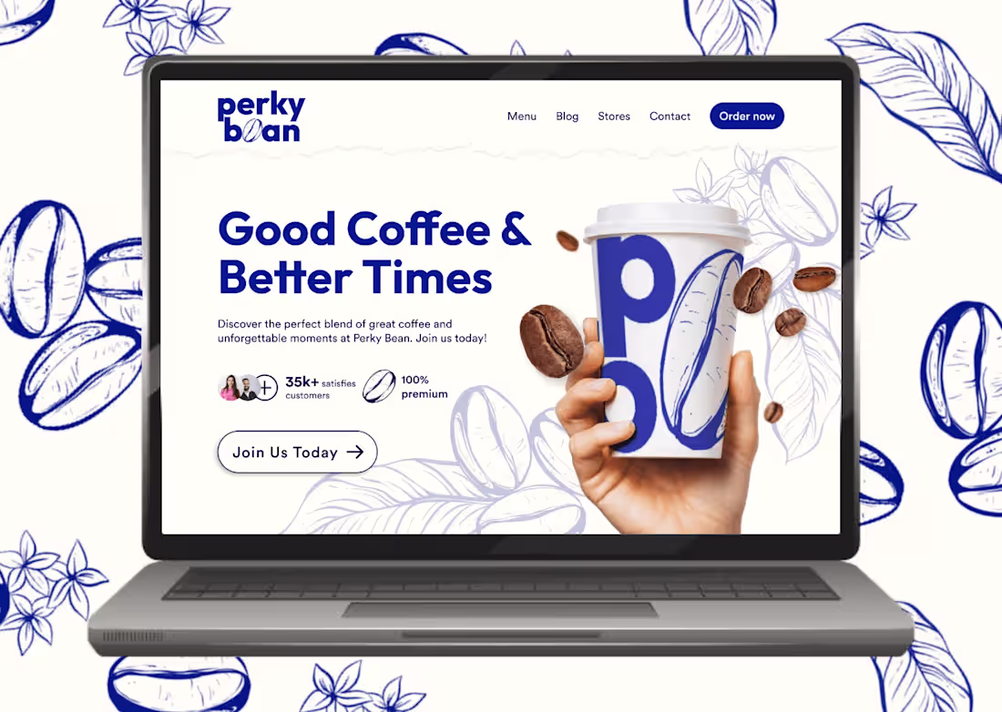 Cover image for Perky Bean - Branding + Web Design