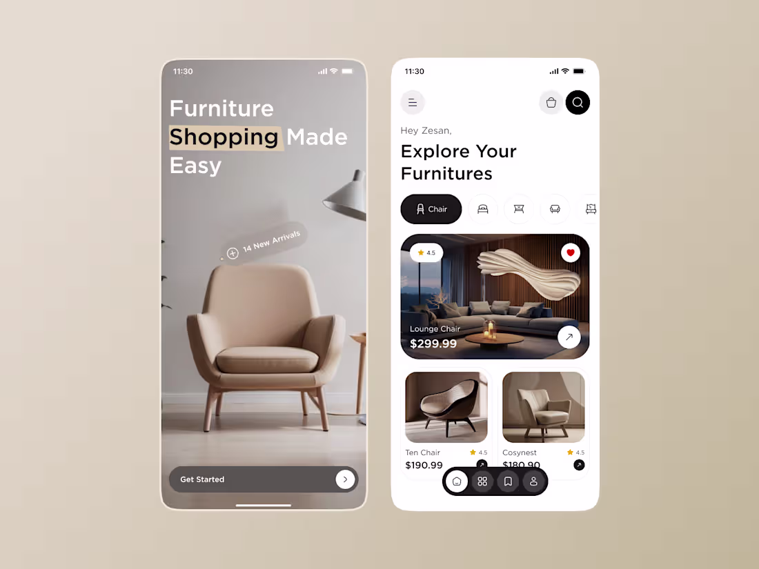 Cover image for Furniture Store App UI Design
