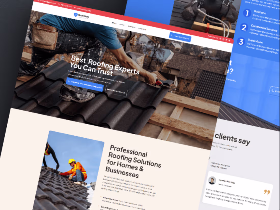 Cover image for Guardian Roofing Website Design & Development