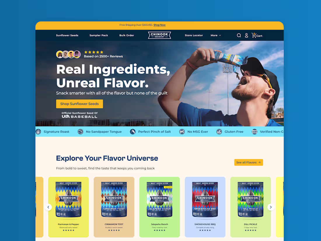 Cover image for CHINOOK SEEDERY Landing Page Design