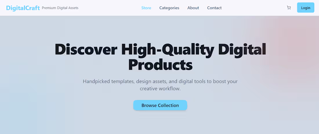 Cover image for Digital Product Store - E-Commerce Platform