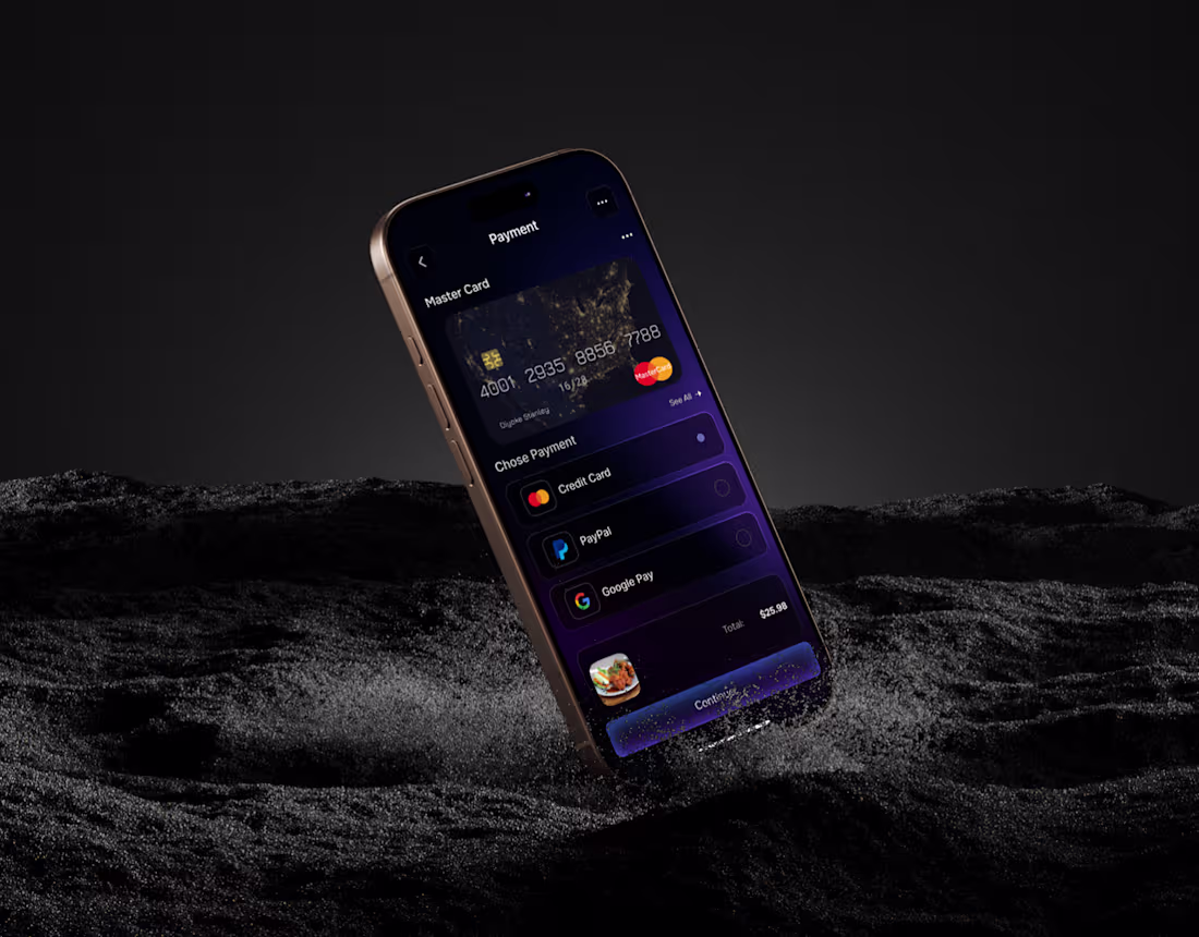 Cover image for QuickBite: A Dark Blue UI for a Modern Food App