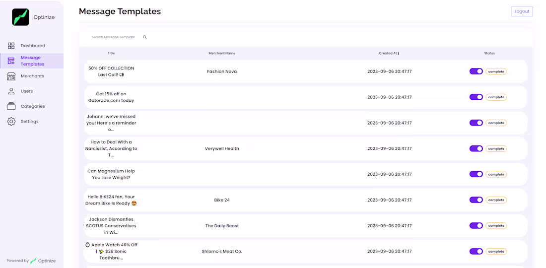 Cover image for Optinize