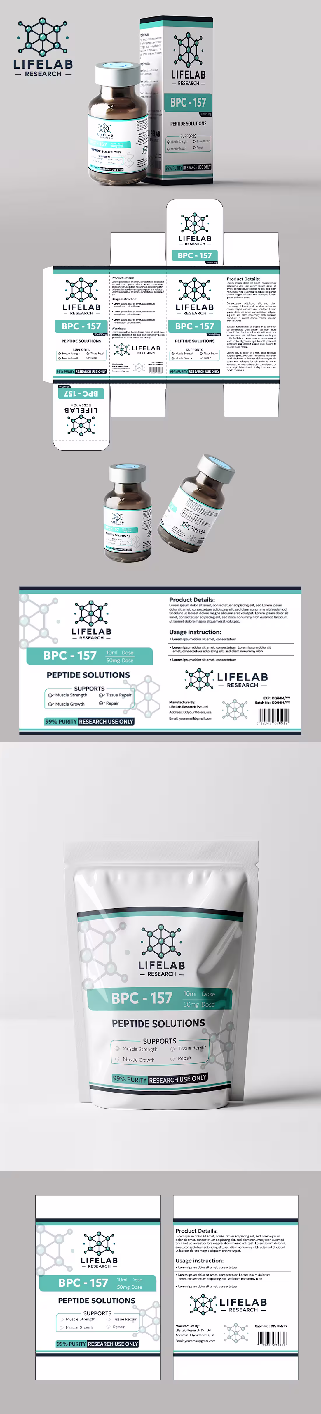 Cover image for lifelab label and package design