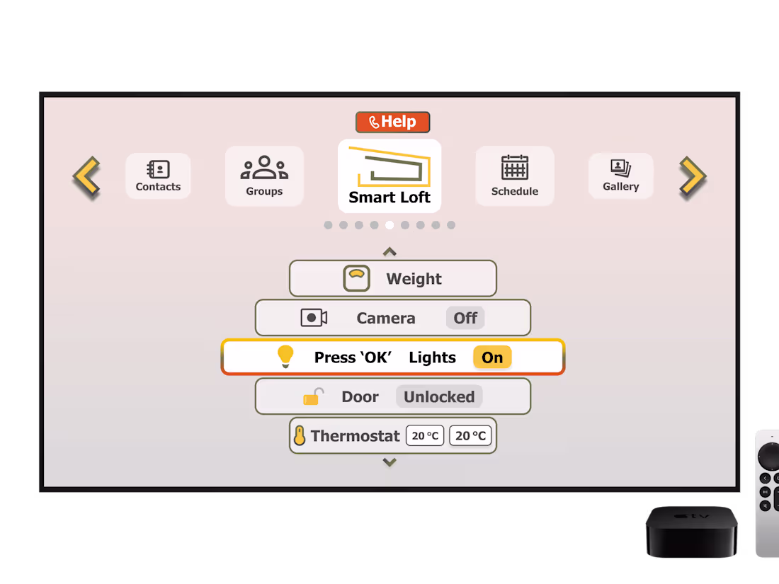 Cover image for Web-based TV app design for senior living project