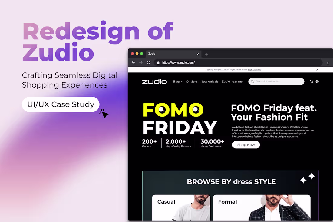 Cover image for Zudio Website UI Redesign: Simplify Shopping Experience