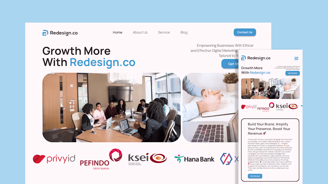Cover image for Redesign.co Responsive Website