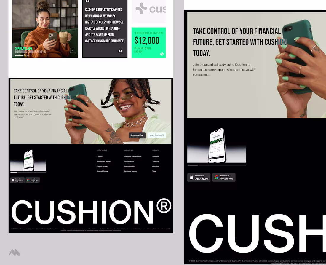 Cover image for Footer Design for Cushion AI's Website