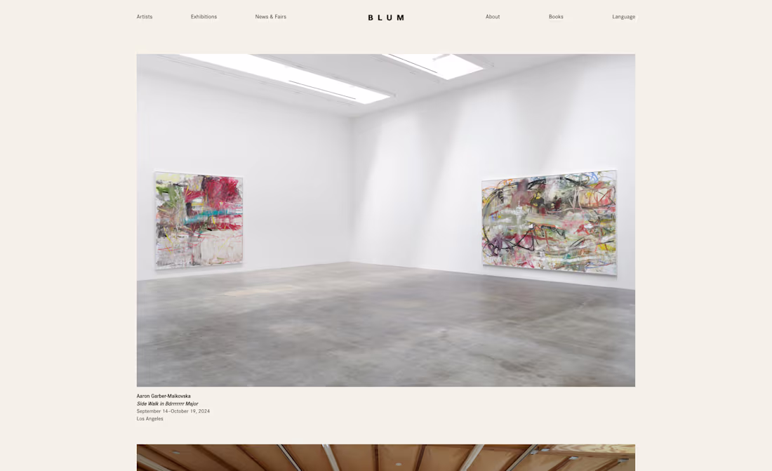 Cover image for Blum Gallery - Tokyo, New York, LA