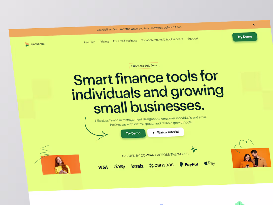 Cover image for Landing Page Finance Management | Landing Page