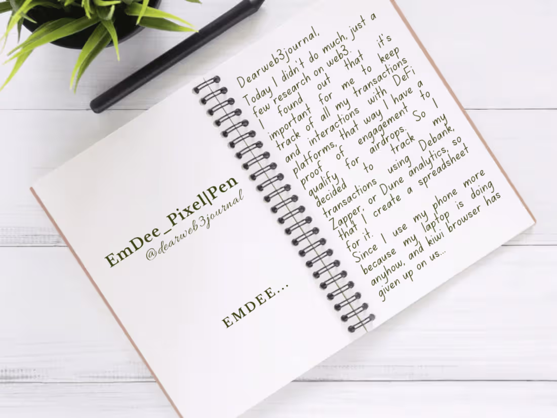 Cover image for A Web3 journal 