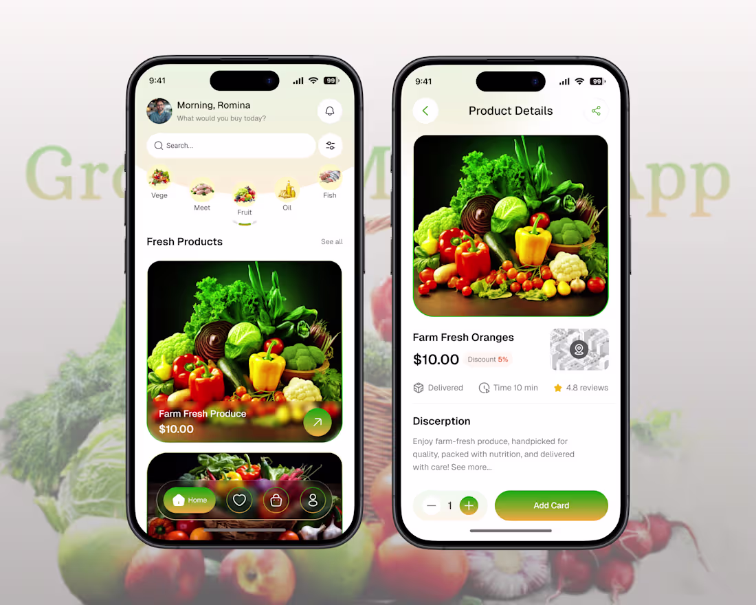 Cover image for Grocery Mobile App Design
