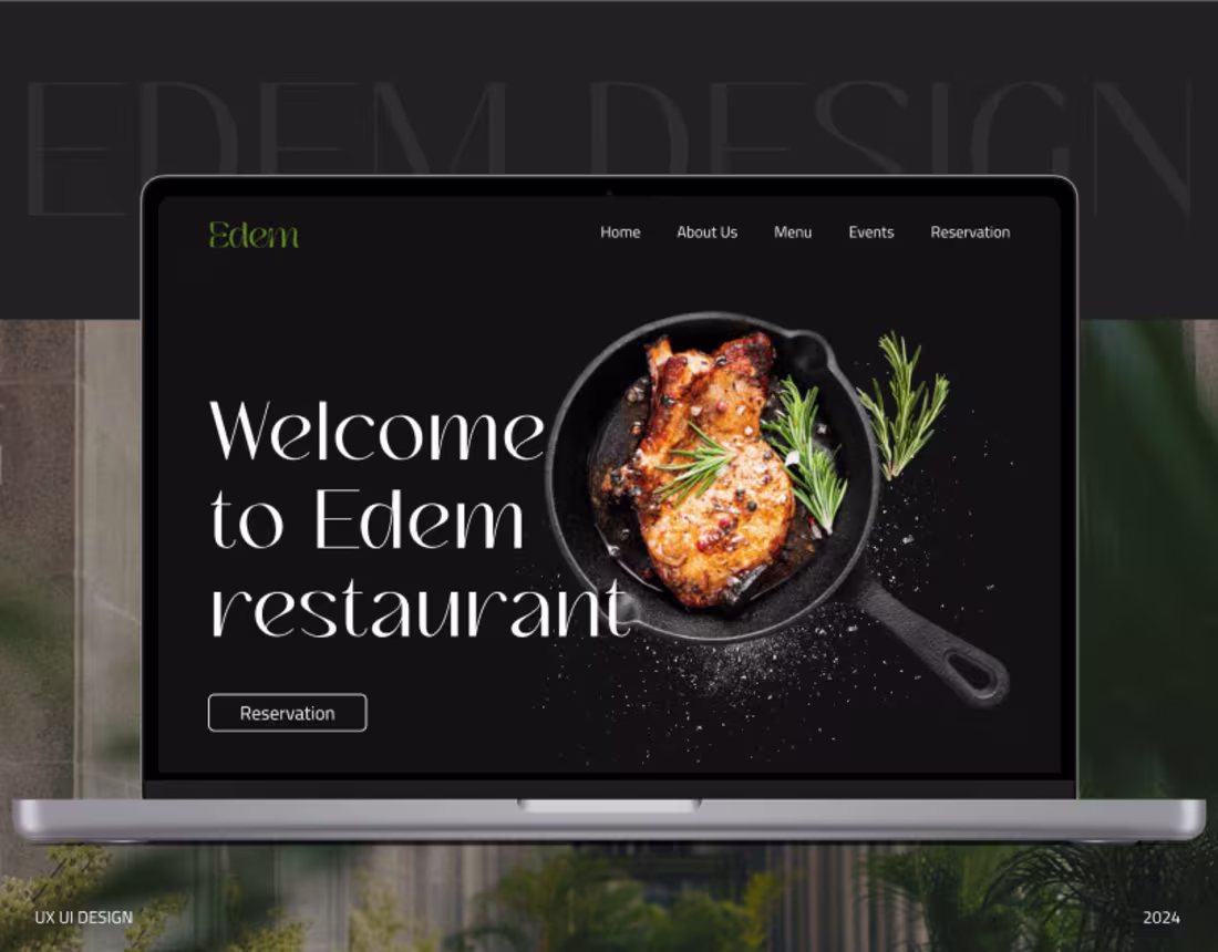 Cover image for Edem Restaurant website