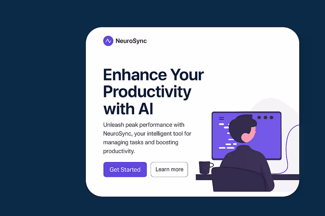 Cover image for NeuroSync — AI Productivity Tool Website