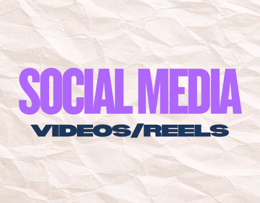 Cover image for Social Media Videos/Reels [Portfolio Pieces]