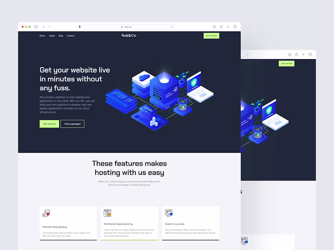Cover image for CloudHosting Website