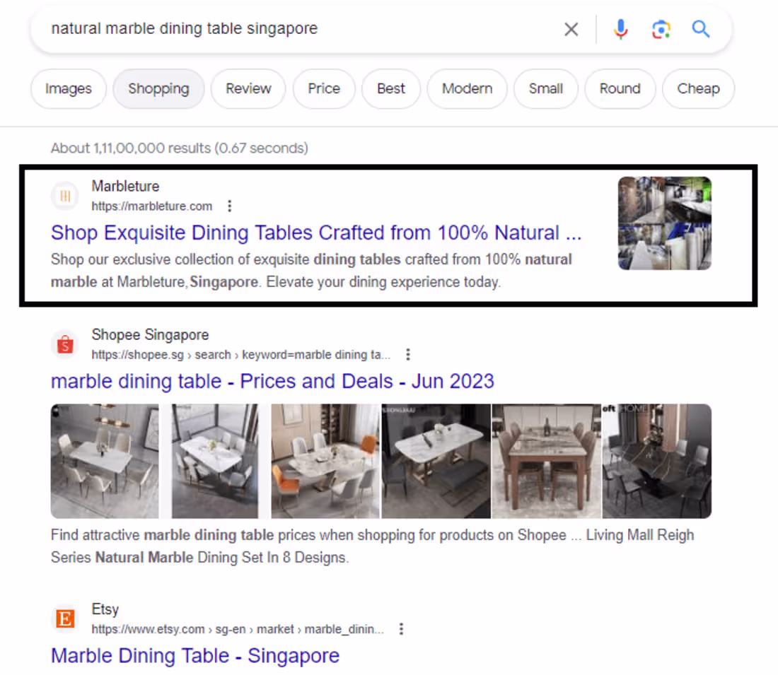 Cover image for Google Ads Campaigns for Marbleture