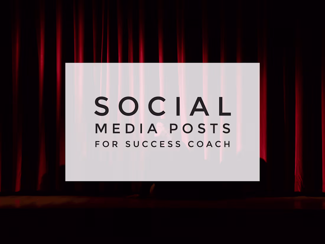 Cover image for 🔥Social Media Posts For Success Coach