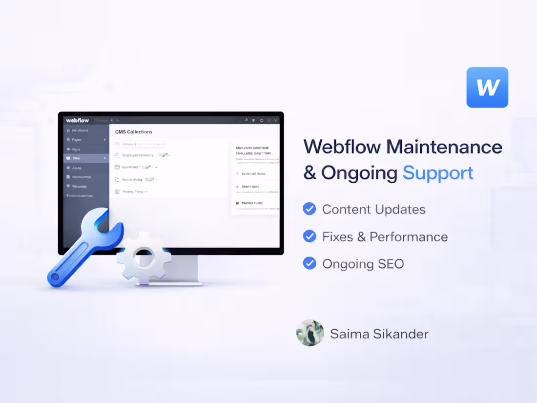 Cover image for Webflow Maintenance & Ongoing Support