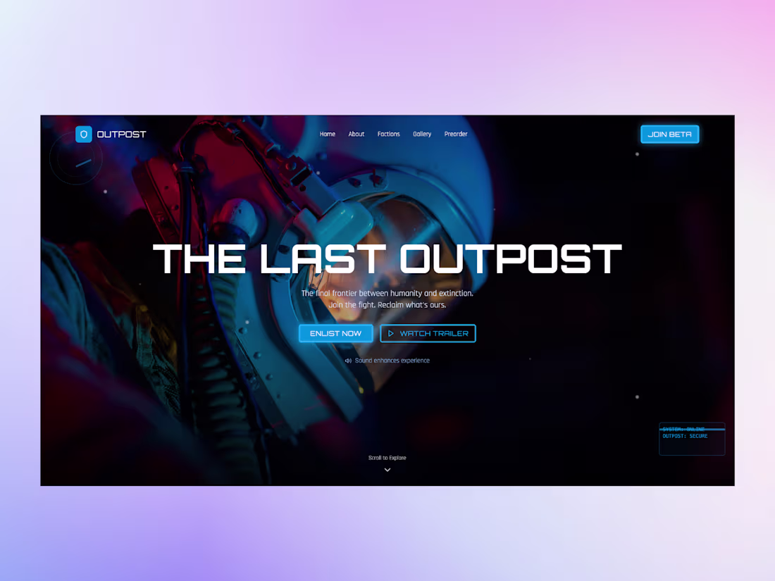 Cover image for Immersive Game UI Showcase Portal