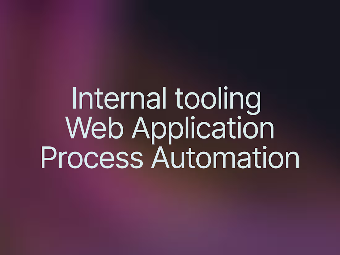 Cover image for Build your internal tool or application.