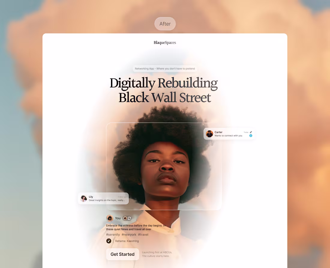 Cover image for Landing Page Redesign for BlaqueSpaces let me know what you ...