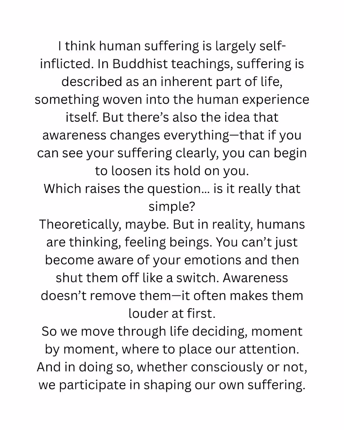 Cover image for Human Suffering-A Self-Inflicted Phenomenon