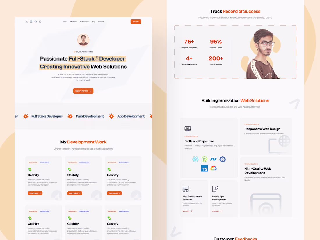 Cover image for Portfolio Website Design - Full Stack Developer