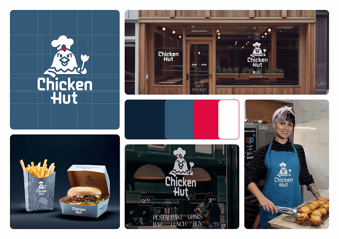 Cover image for Chicken Hut Restaurant - Logo & Brand Identity :: Behance