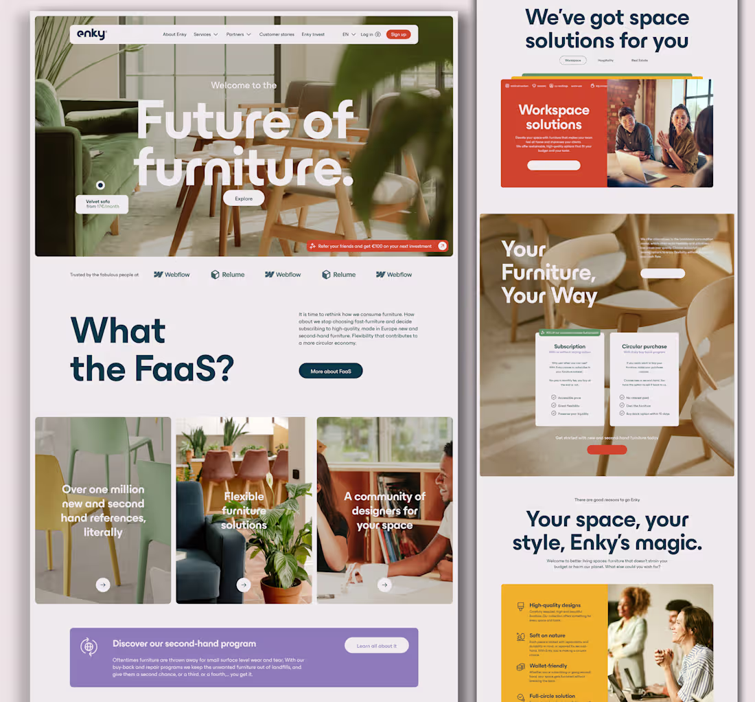Cover image for I have created the full Webflow website for Enky, a modern f...