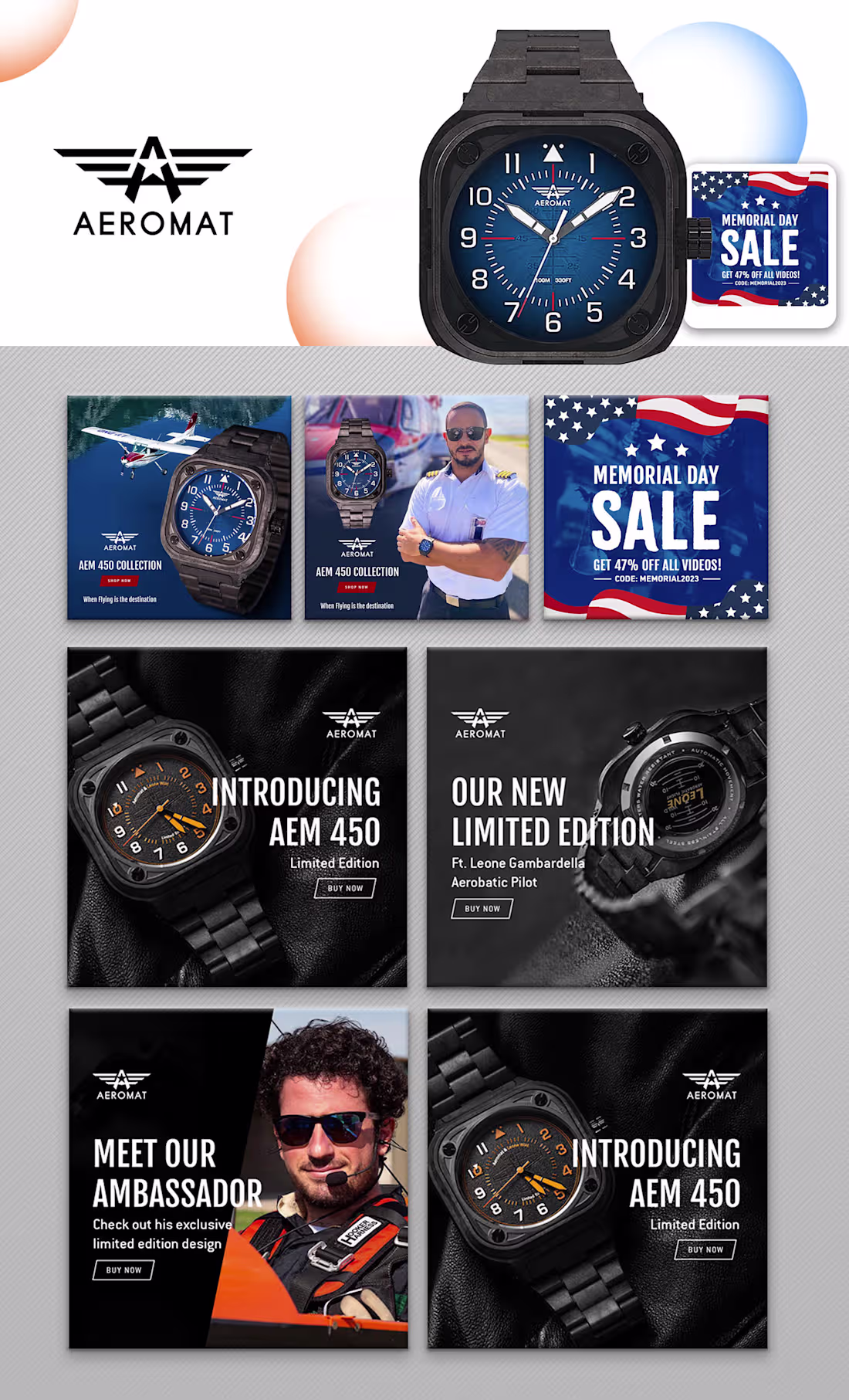 Cover image for Aeromat Mermorial Day Sale :: Behance