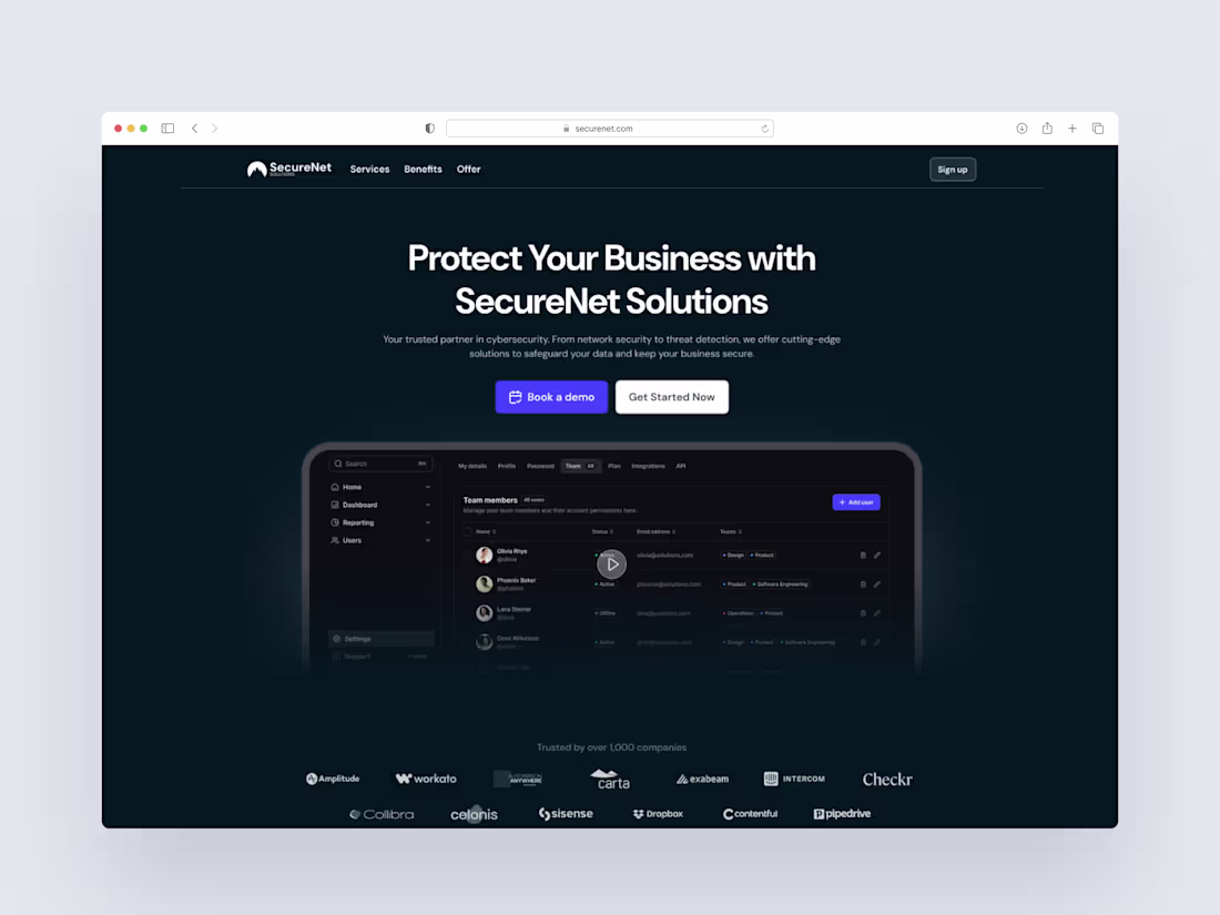 Cover image for Landing Page for a Security Business