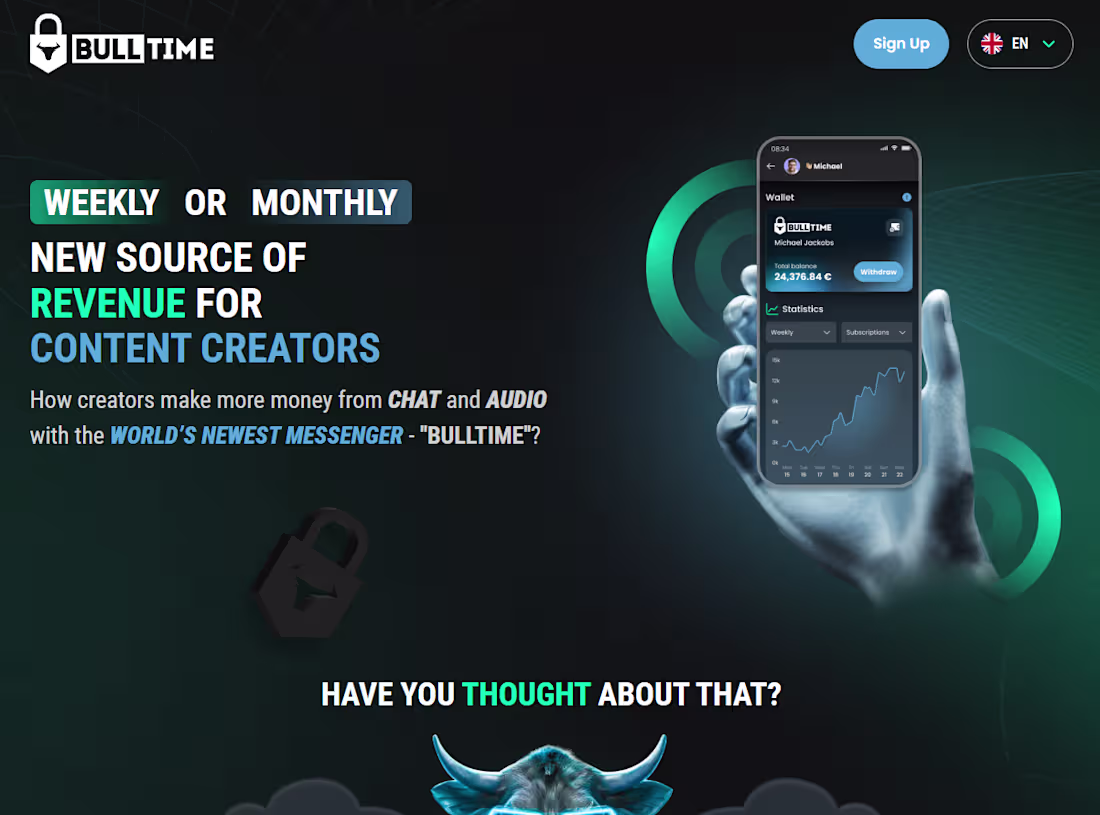 Cover image for One of my recent projects for Bulltime Company😍 I’m happy😊...