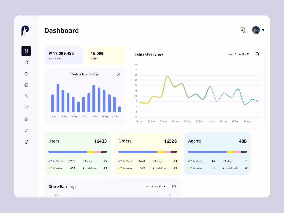 Cover image for Dashboard - Flat, Light theme

