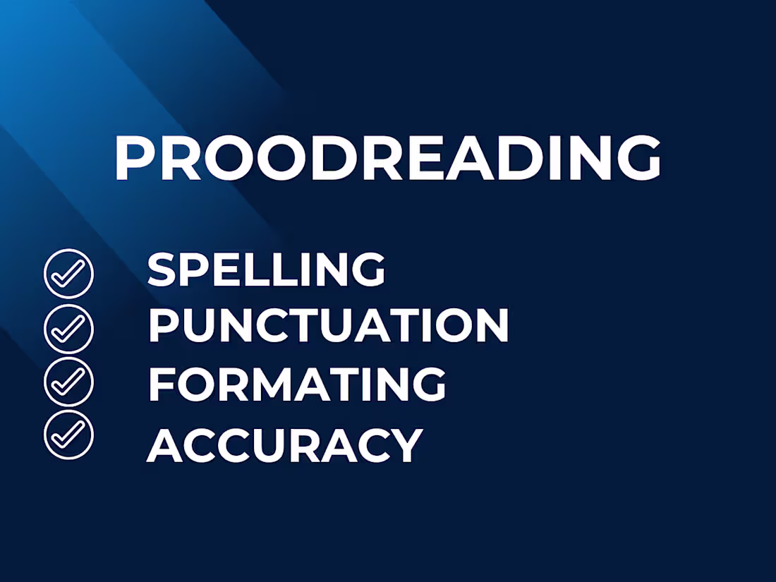 Cover image for I will professionally proofread and edit your document and ebook